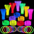JOYIN 100 Pcs 8" Glow sticks Bulk Party Favors Pack, Neon Glow in the Dark Party Supplies, Light Up Necklaces and Bracelets with Connectors, Easter, Football, Birthday Decorations — 1