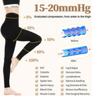 Somuch 15-20 mmHg Footless Compression Pantyhose for Women & Men, Graduated Compression Tights for Varicose Veins Edema Leg Swelling, High Waisted Support Leggings | Black | Medium — 3