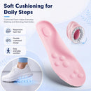 4D Cloud-Like Comfort Soles for Women - Soft Memory Foam Cushioning Insoles - Trim to Fit Steppers Insoles with Arch Support for Foot Pain Relief and Fatigue Reduction (Pink, US W 6.5-9) — 2