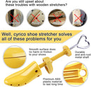 cyrico Shoe Stretcher Women 4-way Shoe Expander Widener Shoe Tree Shape for Wide Feet | yellow — 2