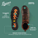 Danner Work Boots for Men, Vicious 8" NMT, Composite Toe Boots for Men - Brown Nmt | Composite Toe — 4