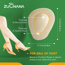 ZUCNANA Metatarsal Pads Ball of Foot Cushions for Women High Heels 6