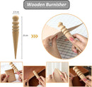 Leather Tooling Kit, Including Leather Cutting Knife Tracing Wheel Edge Beveler Groover Wooden Burnisher Swivel Knife Leathercraft Accessories-7PCS-silver — 7