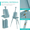 Best Choice Products Art Easel for Painting, Portable Wooden Adjustable Artist Tripod with Sketch Box, 32-Piece Art Set with Acrylic Paints, Brushes, Canvases & Palette - Blue — 6