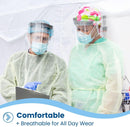 HCS Bulk PPE Gowns - Disposable Gowns, Medical - Single Layer, Spunbound Isolation Gown Disposable - Elastic Cuffs, Neck & Waist Tie - Clinic, Dentist, Hospital - Yellow Cover Gown, Large (50/Case) — 5