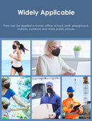 HUHETA KN95 Face Masks, Packs of 30 Individually Wrapped, 5-Ply Breathable and Comfortable Safety Mask, Filter Efficiency Over 95%, Protective Cup Dust Masks Against PM2.5 (Black Mask) — 6