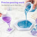 HeyClear Silicone Measuring Cups Kit for Epoxy Resin 250&100ml Mixing Cups — 5