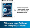General Medi Instant Ice Cold Pack (4”x 5.5”) – 8 Packs Disposable Cold Therapy Ice Packs for Pain Relief, Swelling, Inflammation, Sprains, Toothache – for Athletes & Outdoor Activities — 2