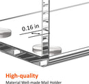 FUCDTEFC Acrylic Mail Holder, Clear Acrylic File Letter Organizer, Vertical Envelope Mail Holder for Desk, Lightweight Countertop Bill Holding Sorter Letter Invoice Stand for Home Office School — 5