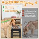 COMESOON Elevated Dog Bowls, 4 Height Adjustable Raised Bowl Stand with 2…