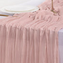 Pink Cheesecloth Table Runner Fall Boho Wedding Birthday Party Home Decor | Dusty Pink | 10ft X 1pc — 6
