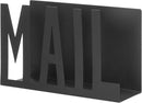 MyGift Modern Black Mail Holder Organizer with Cutout MAIL Lettering Design — 6