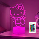 AIHYING Cat Night Light Cute Night Light - Anime Charater 16 Color Change Decor Kitty Lamp with Remote, Dim,… — 1