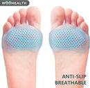 Metatarsal Pads for Women, Mortons Neuroma Pads (2 Pairs Ball of Foot Cushions Pads) for Callus, Metatarsalgia & Forefoot Pain Relief for Men & Women (Light Blue) 4