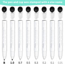 Ohuhu Fineliner Micro Drawing Pens: 8-size Tips (Ultra-fine, Fine & Brush) — 6
