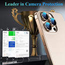 YWXTW Camera Lens Protector for iPhone 16 Pro/iPhone 16 Pro Max, [1 Step Installation Tray] Tempered Glass Screen Protector Metal Individual Camera Cover Accessories Case Friendly (Desert Titanium) — 2