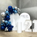 Blue Silver Balloons for Boys, 60PCS Thick Retirement Birthday Balloon Men | Navy Blue Silver — 6