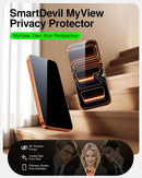 SMARTDEVIL 2 Pack Privacy Screen Protector for iPhone 17 Pro Max, Anti-Spy photo 2