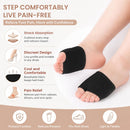 2 Pairs Metatarsal Pads for Women Men Ball-of-Foot Cushions Foot Pain Relief for Morton's Neuroma Metatarsalgia Support with Gel Pad (Black + Khaki, S) 3