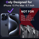 Temdan Designed for iPhone 15 Pro Max Case Clear, [Crystal Clear][Anti-Yellowing][Military-Grade Drop Protection] Slim Shockproof Protective Cover Phone Case for iPhone 15 Pro Max 6.7" — 2
