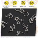 8 Pack Brain Teaser Puzzles Metal Wire Ring with Pouch, A Style — 4