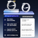 iPhone Charger 3 Pack 10FT MFi Lightning Cable (Grey White) 4