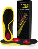 Carbon Fiber Insole with Arch Support – Plantar Fasciitis, Flat Feet, Heel Pain, Overpronation Relief, Running & Sports - Memory Foam & Breathable Fabric - Deep Heel Cup — 1