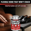 Contact Cement Adhesive 4.16 oz with Brush for Leather, Wood & Furniture — 4