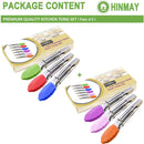 HINMAY Small Tongs with Silicone Tips 7-Inch Mini Serving Tongs, Set of 6 — 2