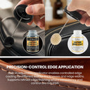 Calvana Leather Edge Coat Kit, Black & Clear Edge Paint with Adjustable Precision Applicator, Wood Burnisher Tool & Glass Slicker — 4