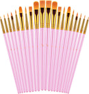 Artstorys Paint Brushes Set, 20 Pcs Acrylic Oil Watercolor Painting Brushes | Pink — 1