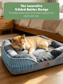 Spotted Play Orthopedic Dog Bed with Sides - Dog Sofa Beds for Medium Dogs, Supportive Foam Pet Couch Bed with Washable Removable Cover, Waterproof Lining and Non-Slip Bottom, Grey - M — 5