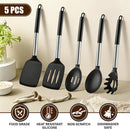 5Pcs Silicone Cooking Utensils Set, Heat Resistant Kitchen Tools Include Solid&Slotted Spatula, Cooking Spoon and… — 4