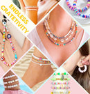 Dowsabel Clay Beads Bracelet Making Kit for Beginner, 5000 Pcs Preppy Polymer Clay Beads with Charms Kit for Jewelry… — 2
