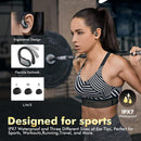 HAOYUYAN Wireless Earbuds, Sports Bluetooth Headphones, 80Hrs Playtime Ear Buds with LED Power Display, Noise Canceling Headset, IPX7 Waterproof Earphones for Workout/Running（Black） photo 5
