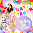 Auihiay 18 Holes Balloon Sizer Box Cube, 2-10 Inch Balloon Sizer | White — 7