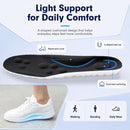 4D Cloud-Like Comfort Soles for Men - Soft Memory Foam Cushioning Insoles - Trim to Fit Steppers Insoles with Arch Support for Foot Pain Relief and Fatigue Reduction(US M 7.5-10.5) - Black — 3