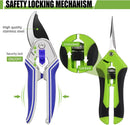 3 Packs Professional Garden Pruning SK5 Steel Blades Trimming Scissors Handheld Pruners Set with Gardening Gloves，Ideal Garden Tool | Blue&orange&green | 3 PCS — 7