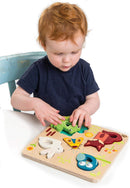 Tender Leaf Toys - Touchy Feely Animals - 5 Piece Wooden Shape Recognition and Dexterity Puzzle - Encourages Language Development - Kids 18 Months + — 2