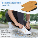 Adjustable Orthopedic Heel Lift for Leg Length Discrepancies and Heel Pain,Sports Injuries,and Achilles tendonitis,Height Increase Insoles - Brown — 4