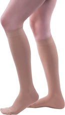 Allegro 20-30 mmHg Firm Knee High Compression Stockings for Men and Women | XXX-Large Wide Calf | Beige — 1