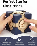 Brave Puzzle by Sharp Brain Zone – Wooden Mind Game, 3D Interlocking Brain Teaser, Logic Brain Teaser, Unique 3D Interlocking & Decorative Burr Puzzle — 4