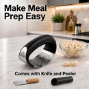 Zulay Kitchen Stainless Steel Garlic Press Rocker Set - Premium Garlic Mincer Garlic Crusher - New Innovative Garlic… — 4