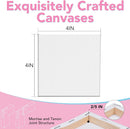 ESRICH Mini Canvases for Painting 4x4 Canvas Value Pack of 48PCS, 2/5In Thickness Small Canvas, Great for School Projects, Kids Birthday Party and Wall Decoration, White | 4x4in-48 Packs — 2
