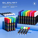 SILENART Pink Chalk Markers 2 Pack - Pink Dry Erase Markers Pen - Liquid Chalk Markers for Chalkboard, Window, Glass, Mirror, Blackboard | 3mm Tip - 2 Pack — 4