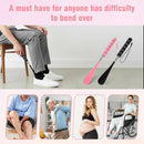 2Pcs Shoe Horn Long Handle Retractable Shoe Horn Black Pink — 5