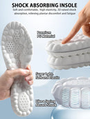 4D Cloud Insoles for Women and Kids, Arch Support Insoles, Memory Foam Insoles, Shock Absorption and Cushioning Sports Shoe Insoles for Foot & Joint Support (S Men 6-7 | Women 7-8) - Black — 2