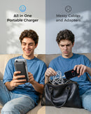 VEGER Portable Charger for iPhone, Power Bank Built in Cables and Wall Plug photo 6