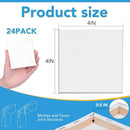 ESRICH Mini Canvases for Painting,4x4In Canvas in Bulk 24Pack, 2/5In Profile Small Square Canvas, Blank Canvases are Great for School Projects and Kids Birthday Parties, Home Decor Project. | 4x4in-24 Packs — 2