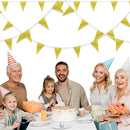 Gold Pennant Banner Flags 4 Strings - 48 Flags | Gold (Metallic) — 4